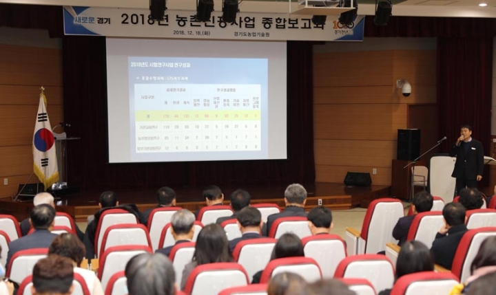 경기도 농기원, 2018년 농촌진흥사업 우수성과 한자리에