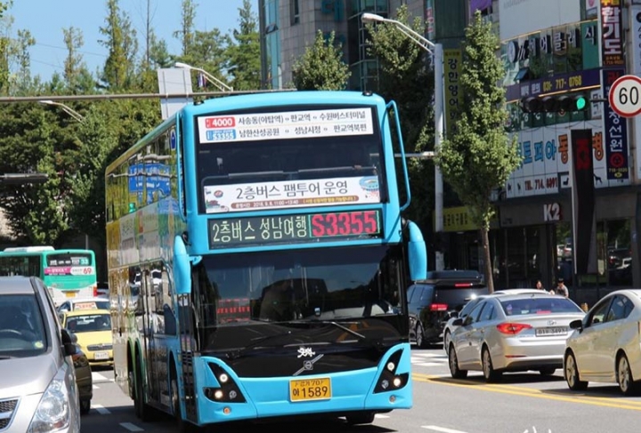 즐거운 토요일 ‘S3355’ 2층 버스 타고 성남 관광하세요