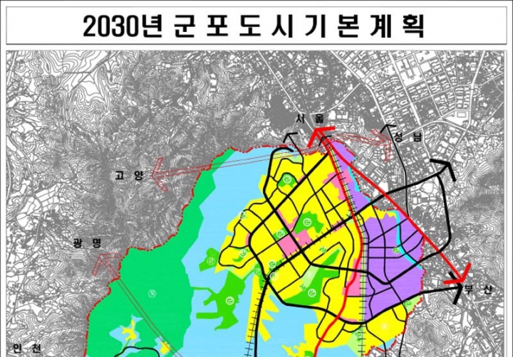 경기도, 2030년 군포 도시기본계획 승인 … 인구 34만 2천명 설정