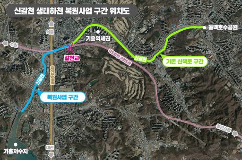 동백~기흥호수공원 산책로 내년 6월 연결