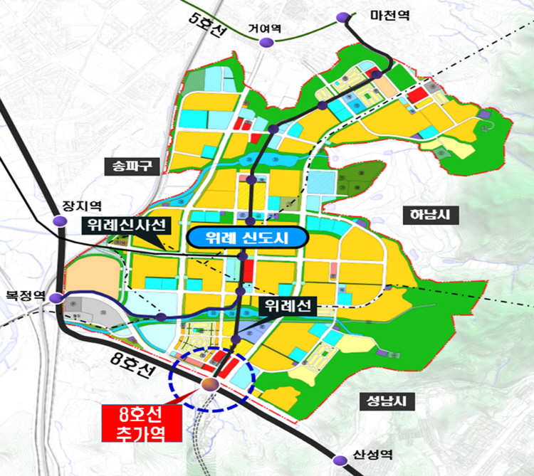 지하철 8호선 위례 추가역 착공…2021년 말 개통