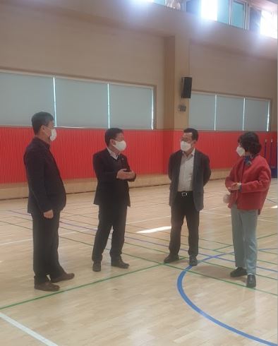 경기도의회 임채철 의원, 성남 이매중학교 체육관 주요 시설물 점검