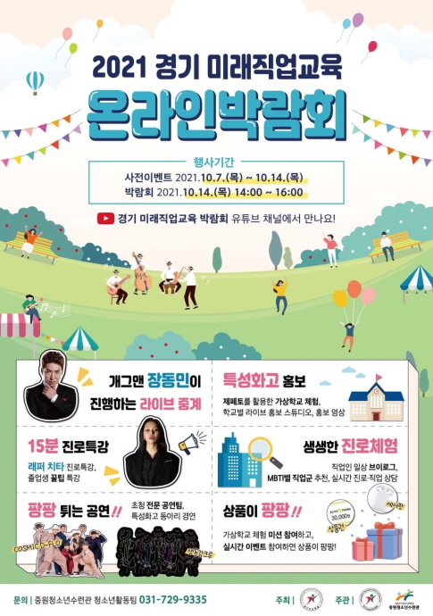 성남권역, 2021 경기 미래직업교육박람회 10월 14일 개최
