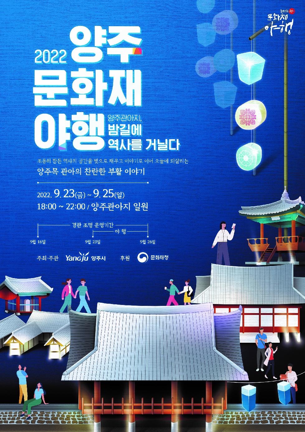 양주시, ‘2022 양주문화재야행’개최