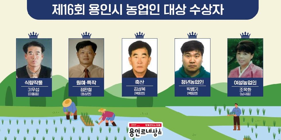용인시, 제16회 농업인대상 5개 부문 수상자 선정