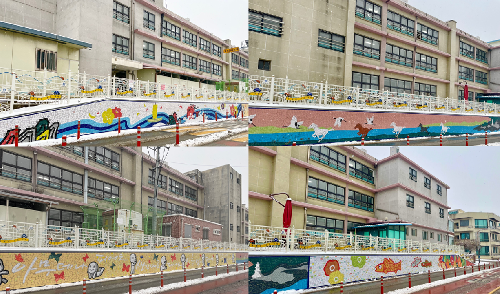 여주세종문화관광재단, 여주초(남한강변) 벽화 리모델링 진행