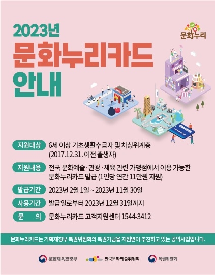 인천 계양구, 저소득층 문화 격차 해소 위한 문화누리카드 발급
