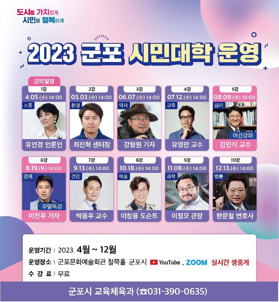 2023년 군포시민대학 개강, 유인경 방송인의 소통 강의