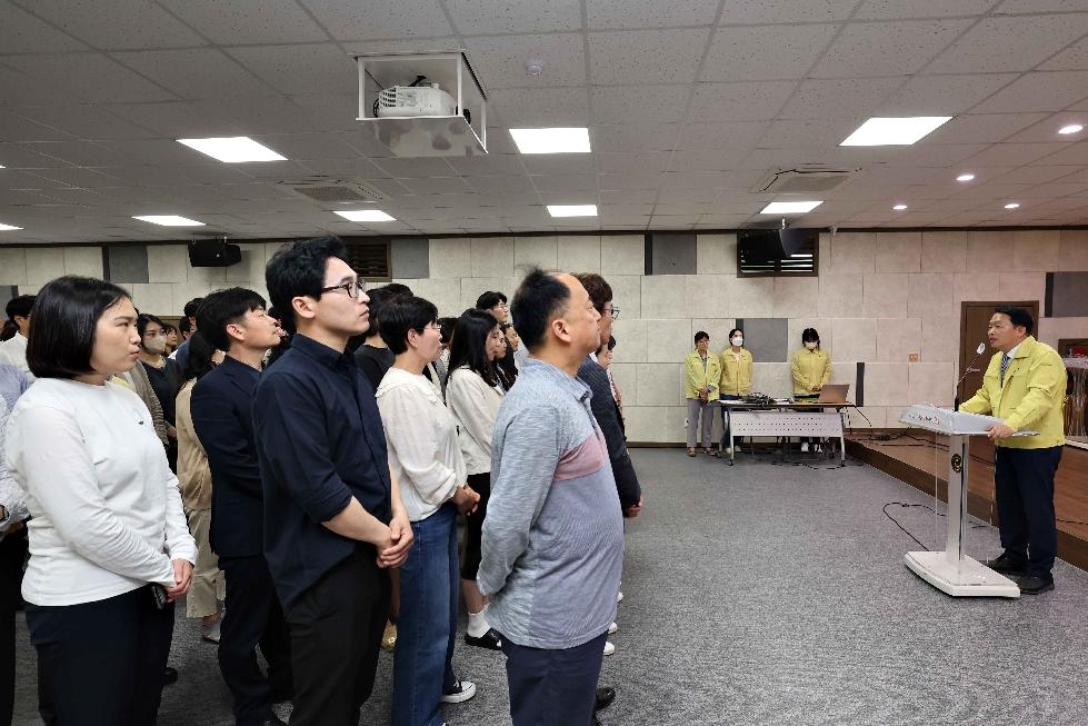 인천 동구, 제414차 민방위의 날 청사 대피 훈련 실시