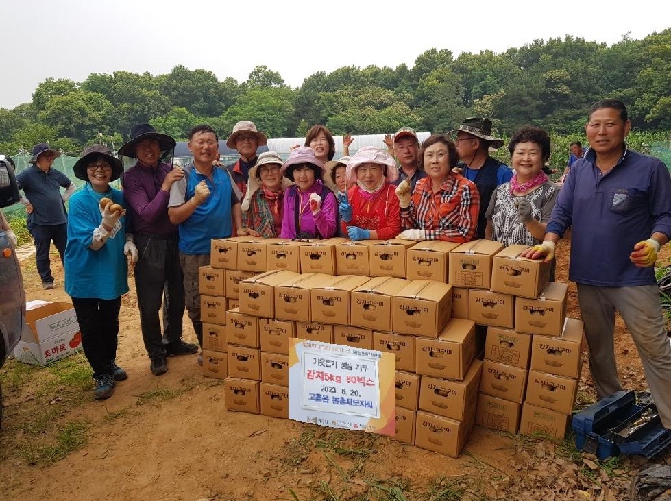 김포시 고촌읍 농촌지도자회, 감자 80상자 ‘통 큰 기부’