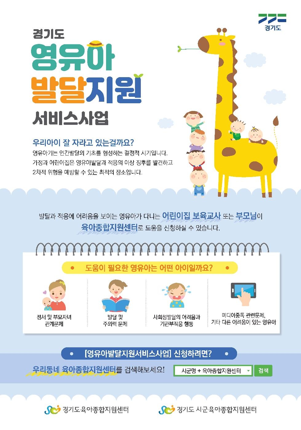 경기도, 영유아발달지원서비스 3년간 7천300명에 제공