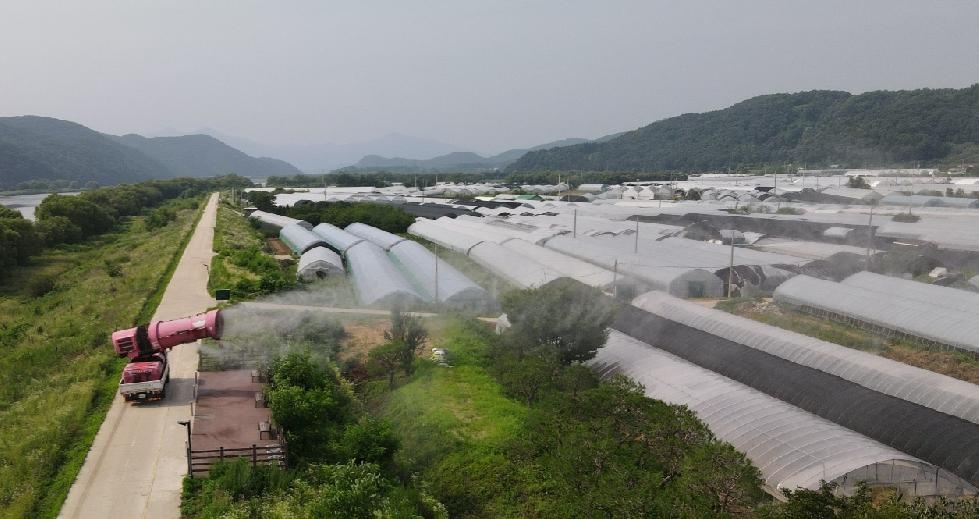 광주시, 토마토 재배단지 대상 1차 친환경 공동·광역방제