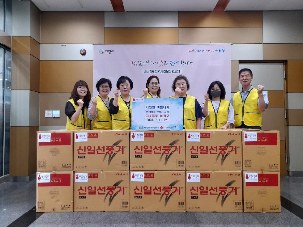 의왕시 내손2동 지역사회보장협의체, 저소득계층 선풍기 지원