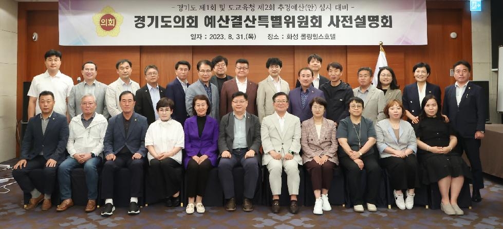 경기도의회 제2기 예결특별위원회, 2023년도 도·도교육청 추경예산(안)