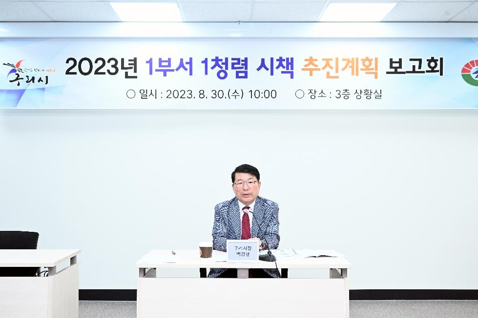 구리시, 2023년 1부서 1청렴 시책 추진 보고회 개최