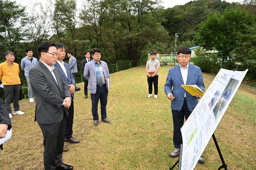 양주시, 덕계저수지 수변공원 조성사업 점검을 위한  현장 간부회의 개최