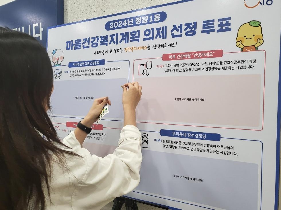 시흥시 정왕1동, 2024년 마을건강복지계획 의제 선정 투표 진행