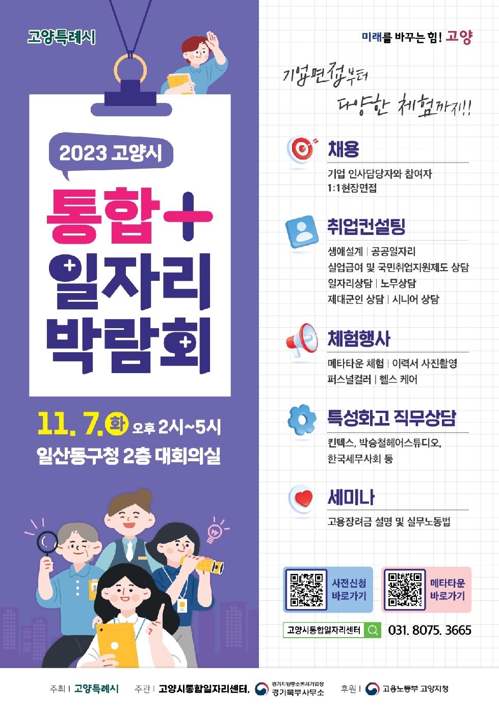 2023 고양시 통합일자리박람회 개최