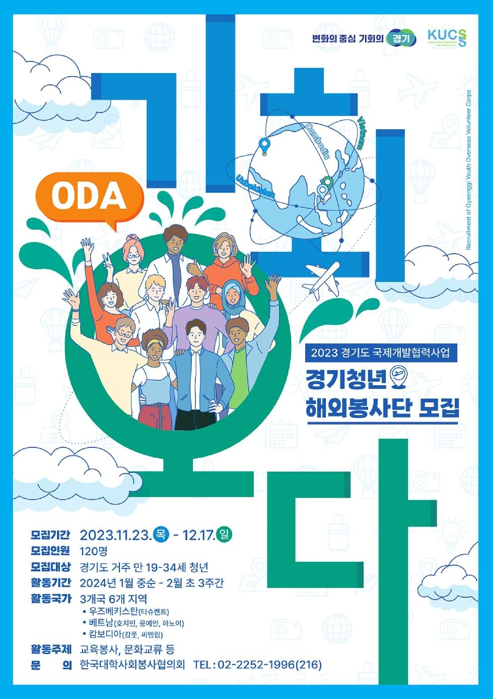 경기도,해외 교육봉사와 문화교류 경험을 동시에…경기청년 해외봉사단 ‘기회 오다(ODA)’ 