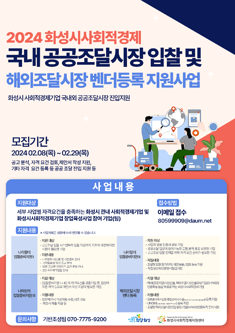 화성시  사회적경제기업 B2G 판로 개척을 위한 공공조달시장 진입 지원 