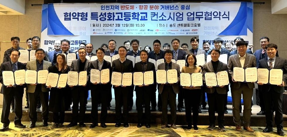 인천시교육청,  반도체·항공 분야 협약형 특성화고 육성 컨소시엄 업무협약