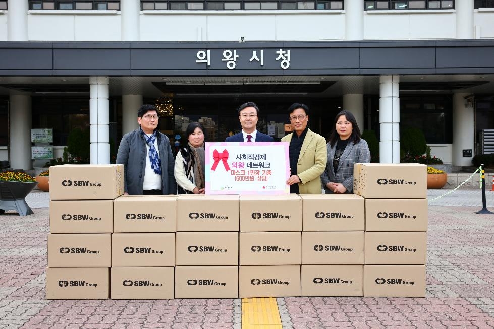 의왕시 사회적경제 의왕네트워크, KF94마스크 1만 장 기부