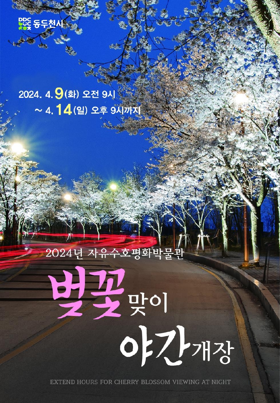 동두천시  ‘2024년 자유수호평화박물관 벚꽃맞이 야간개장’ 실시