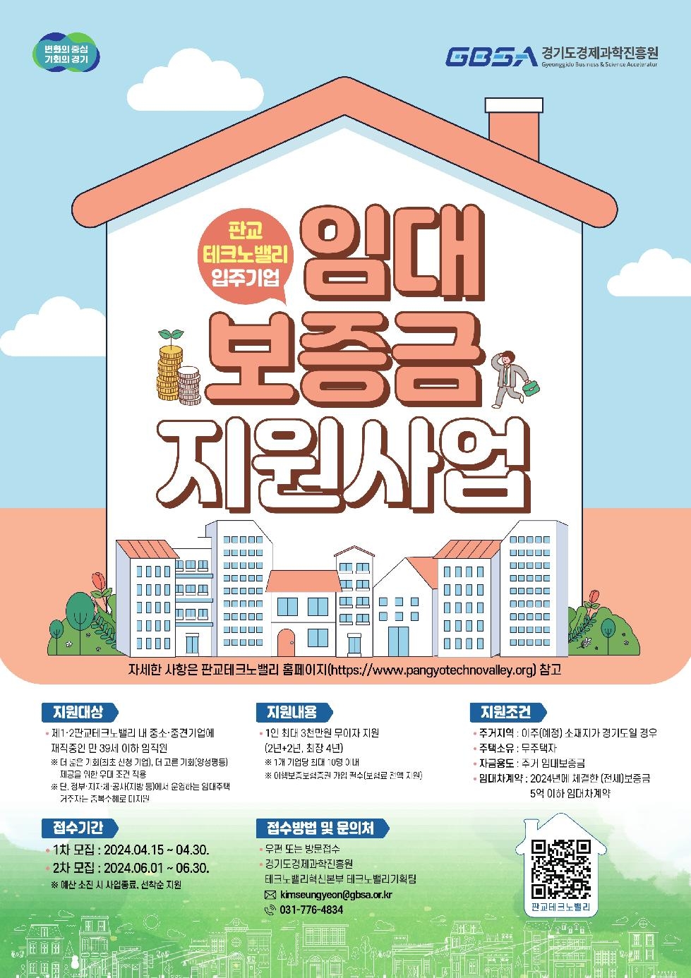 경기도, 판교테크노밸리 청년 임직원에 최대 3천만 원까지 주택임대보증금 