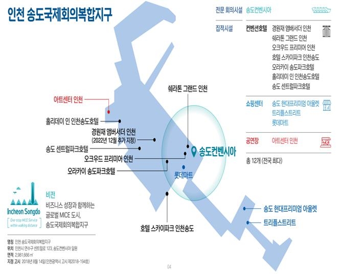 인천시 송도국제회의복합지구, 6년 연속 문체부 공모 선정
