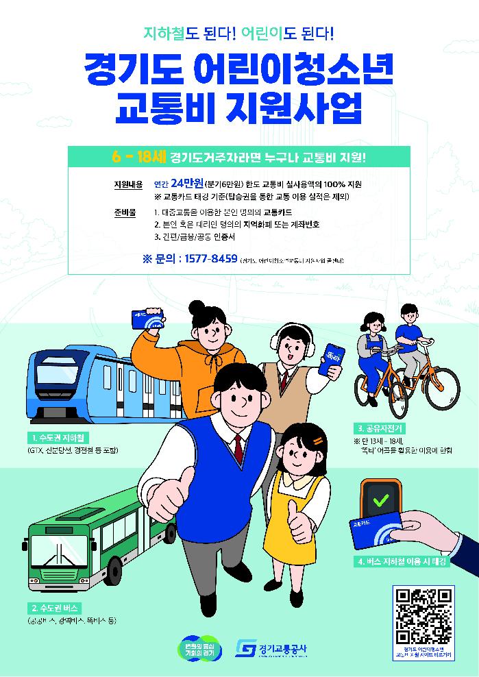 경기도,어린이 청소년을 위한 The 경기패스! 연 최대 24만 원 “경기