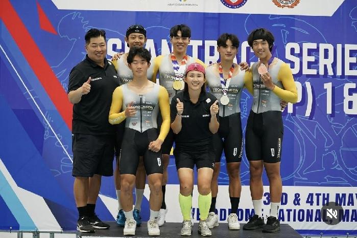 연천군청 사이클팀, 첫 국제 대회 ‘아세안 트랙 시리즈 1&2’ 
