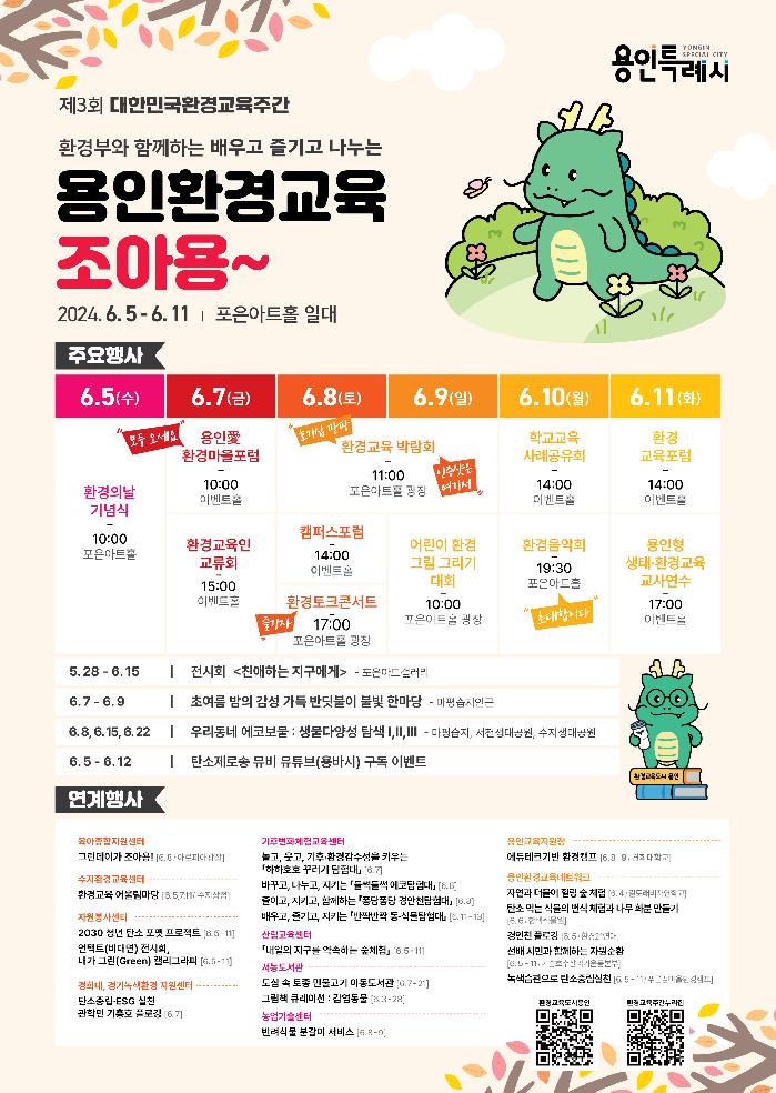 용인시, 포은아트홀 일원서 환경교육주간 맞아 다양한 행사 개최