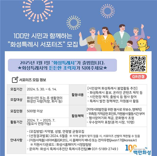 화성시 102만 시민과 함께 만들어가는 특별한 도시! 