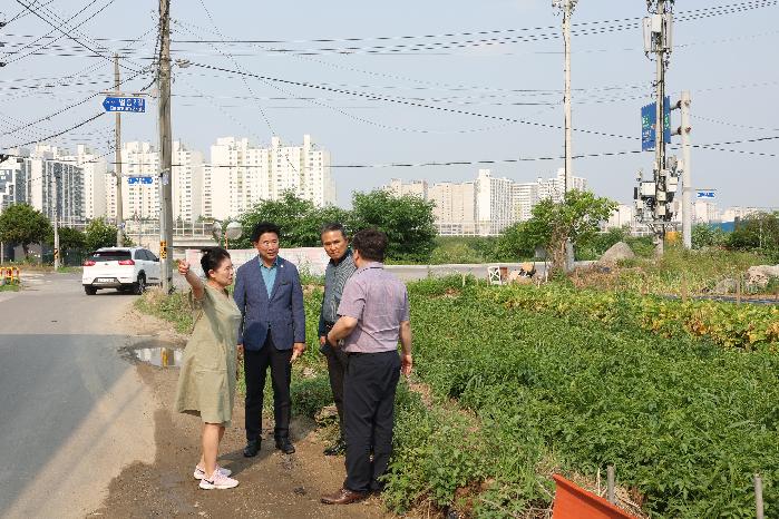 오산시의회 성길용 의장,  복지시설·도로 등 민원 현장방문 점검
